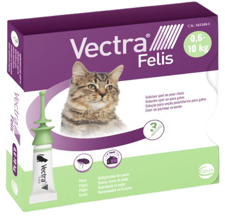 Vectra Felis 423 mg/42,3 mg Solucion spot-on para gatos